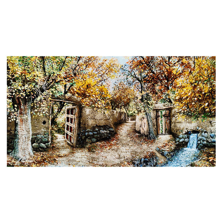 تابلو فرش دستباف طرح باغ گردو مدل 94