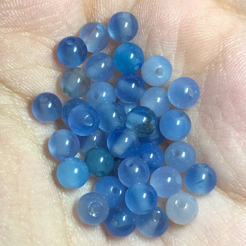 مهره سنگ عقیق آبی صد در صد طبیعی سایز4کد255