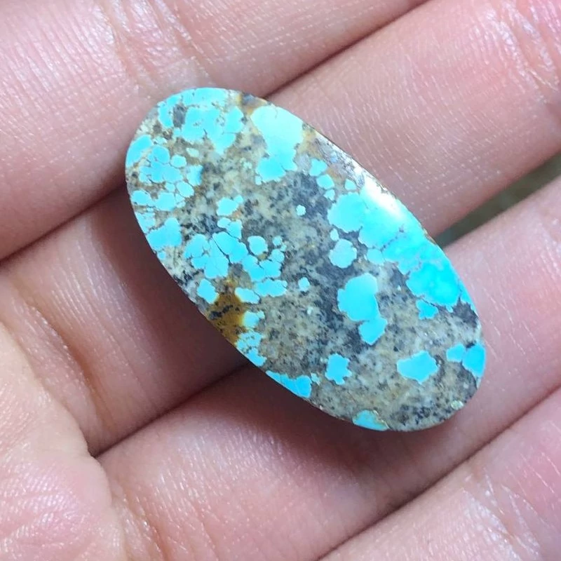 نگین فیروزه عنکبوتی نیشابور فاخر محشر  کاملا طبیعی کد 92