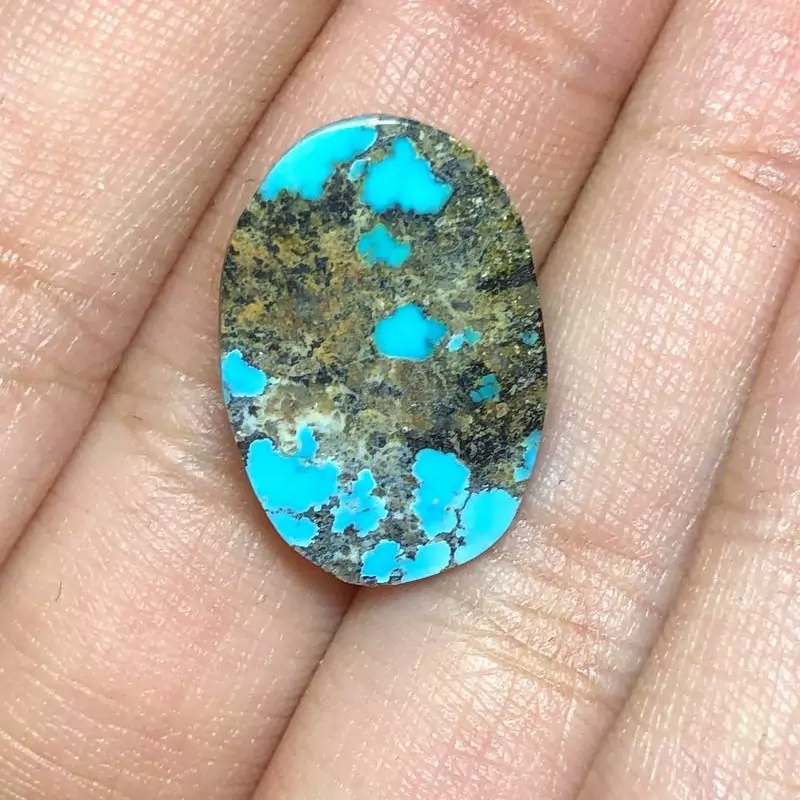 نگین فیروزه نیشابوری کاملا طبیعی بسیار فاخر محشر با طرح خاص و ویژه کد 243