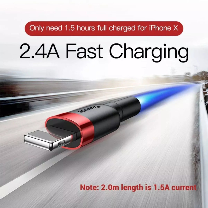 کابل تبدیل USB به لایتنینگ باسئوس مدل CALKLF-HG1 Cafule Special Edition طول 2 متر