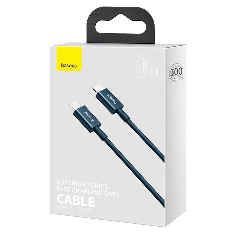 کابل تبدیل USB-C به لایتنینگ باسئوس مدل 20W طول 2 متر