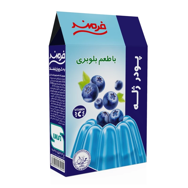 پودر ژله بلوبری 100 گرمی جلی د ، فرمند