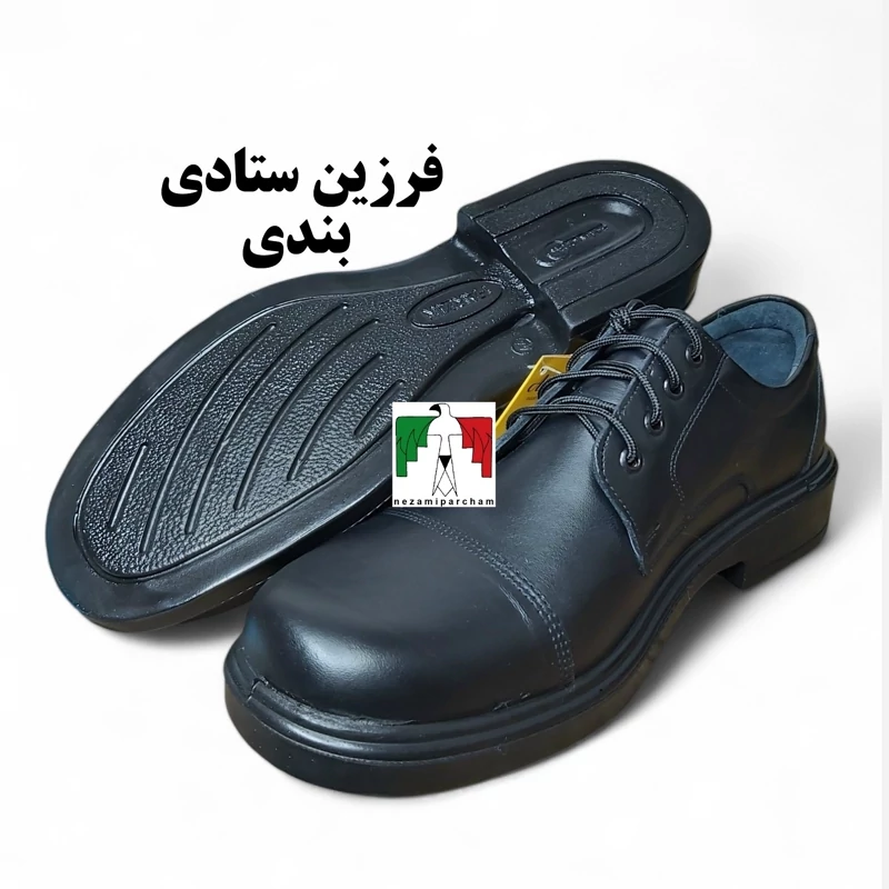 کفش فرم ستادی فرزین بندی چرم اعلا کفش پرسنلی مردانه کفش اداری کفش فرزین بند دار طبی سبک