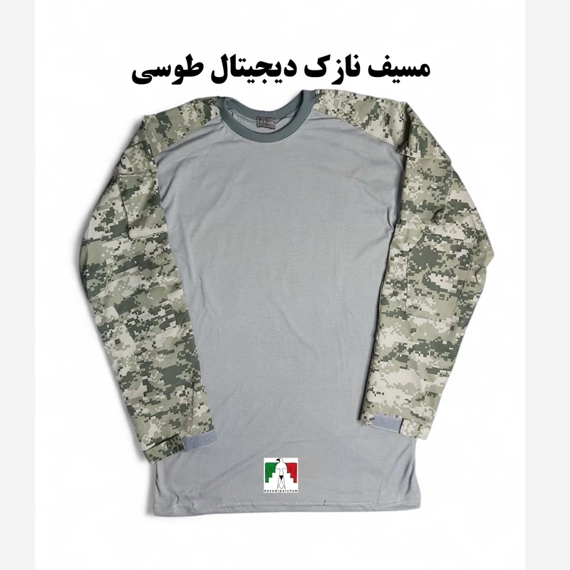 مسیف تاکتیکال دیجیتال طوسی تک پوش تیشرت مسیف نظامی استتار طوسی مسیف کوهنوردی چریکی ارتشی acu طرح آمریکایی