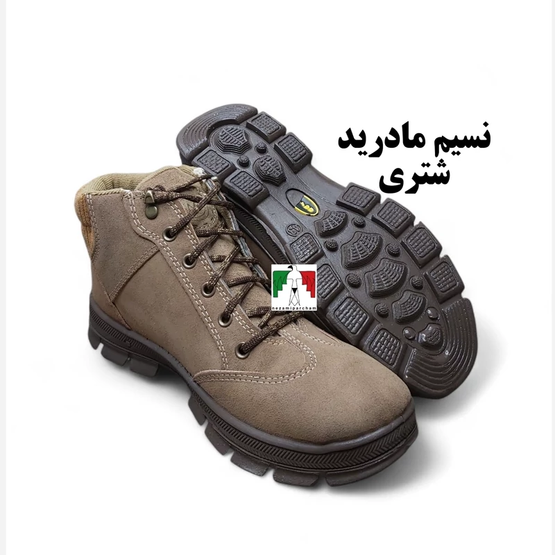 کفش نسیم مادرید شتری کفش کوهنوردی مردانه نسیم نیم ساق نیم بوت طبیعتگردی سبک پیاده روی کفش کوهی نیم پوتین شکاری کمپ