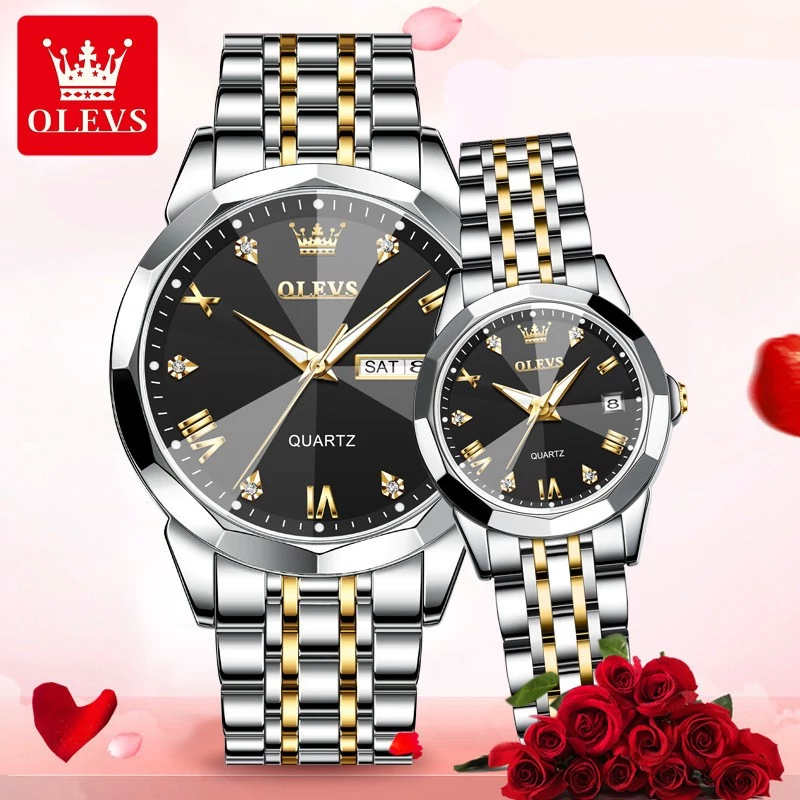ست ساعت مچی  زنانه و مردانه برند Olevs 9931