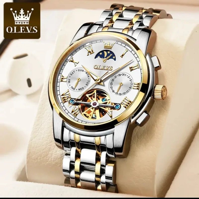 ساعت مردانه اتوماتیک الوز olevs مدل 6617