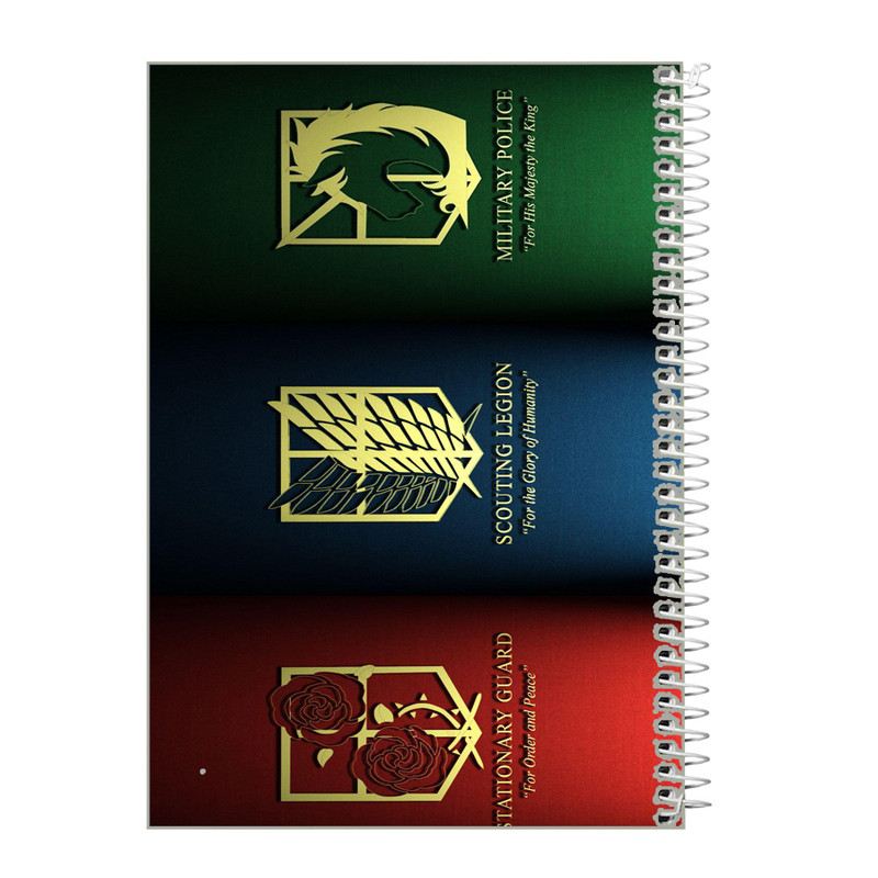 دفتر مشق 60 برگ طرح انیمه اتک آن تایتان کد f1