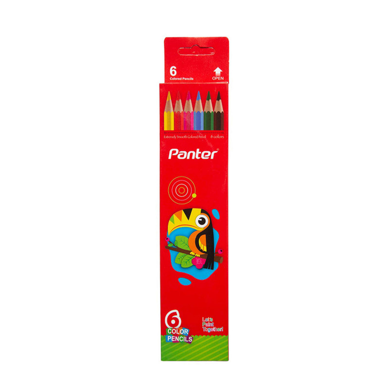 مداد رنگی 6 رنگ پنتر مدل PCP103-6