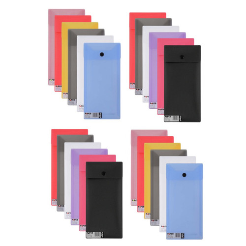 پوشه دکمه دار پاپکو مدل OE-122 سایز 24×12 سانتیمتر بسته ۲۴ عددی