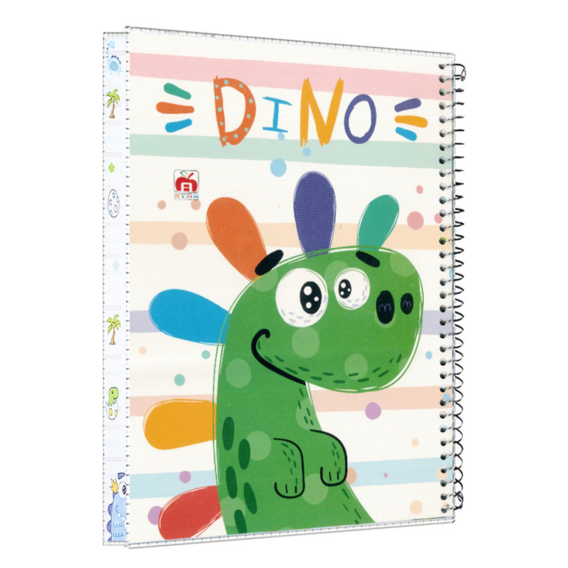 دفتر مشق 100 برگ آلما طرح DINO مدل طلقی کد 7120