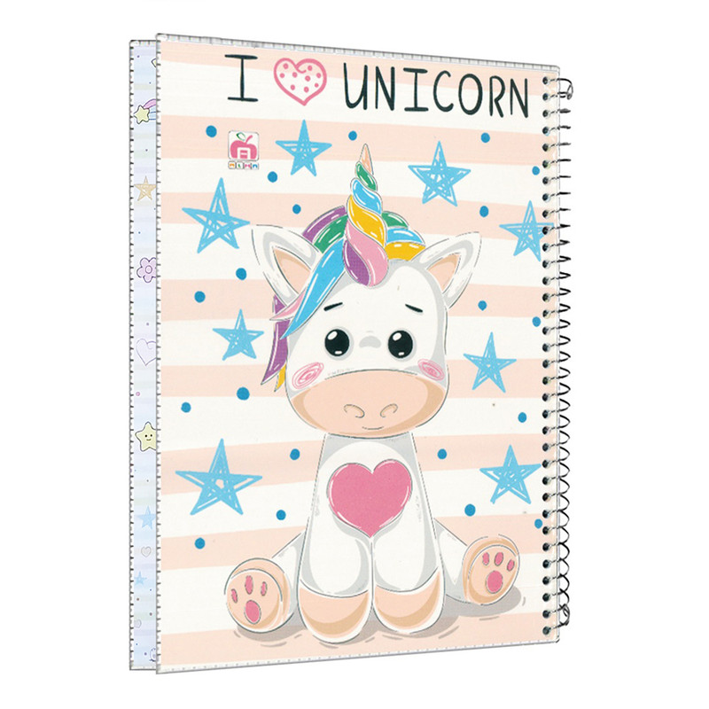 دفتر مشق 40 برگ آلما طرح UNICORN مدل طلقی کد 7420