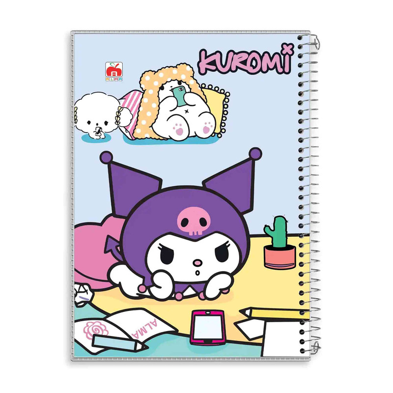 دفتر مشق 80 برگ آلما طرح KUROMI مدل طلقی کد 7827