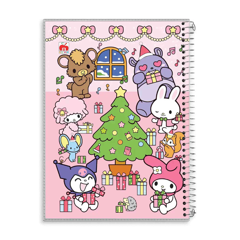 دفتر مشق 60 برگ آلما طرح CHRISTMAS مدل طلقی کد 7627