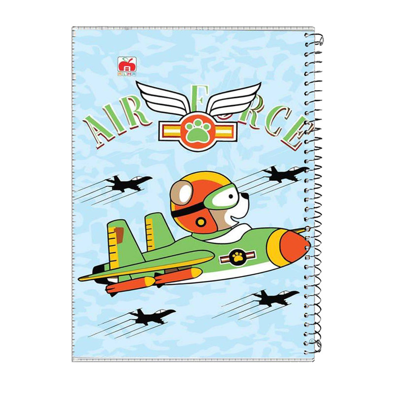 دفتر مشق 60 برگ آلما مدل پسرانه طرح AIR کد 7187