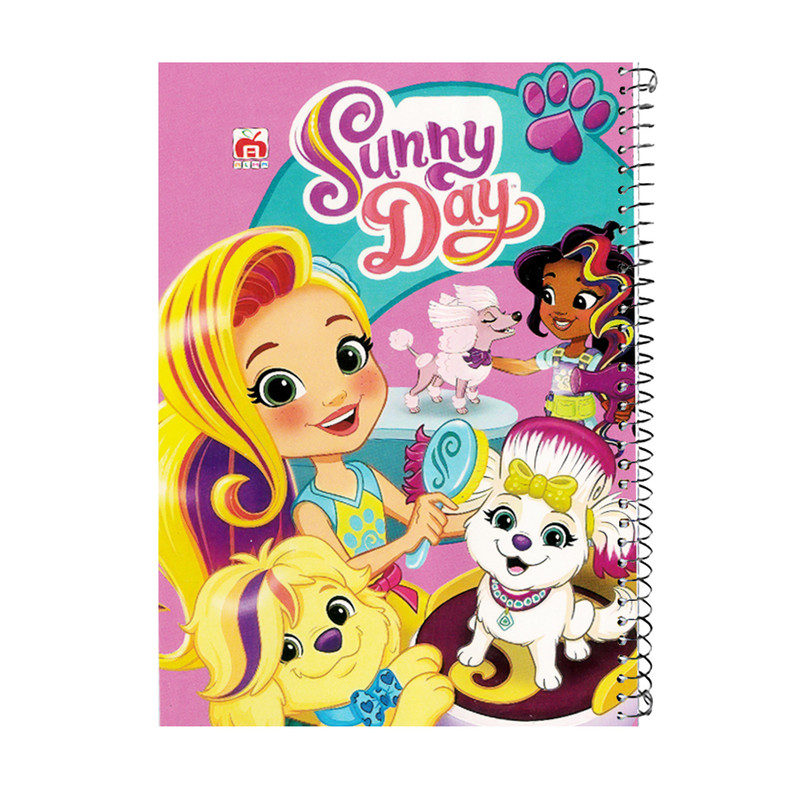 دفتر مشق 80 برگ آلما مدل کارتونی طرح SUNNY DAY کد 7811