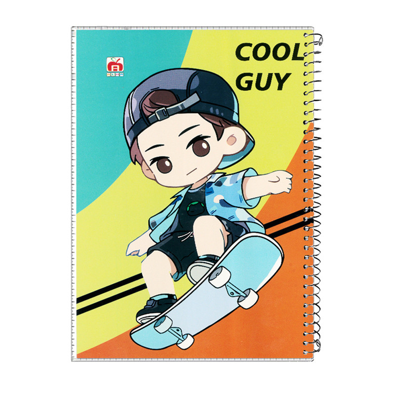 دفتر مشق 100 برگ آلما طرح COOL GUY مدل طلقی کد 7187