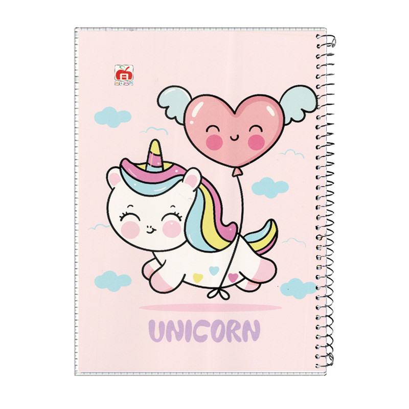 دفتر مشق 60 برگ آلما طرح UNICORN مدل طلقی کد 7613