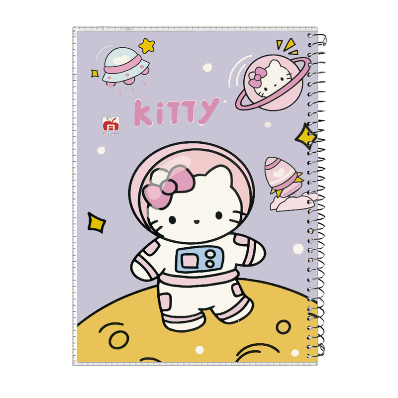 دفتر مشق 80 برگ آلما طرح KITTY مدل طلقی کد 7817
