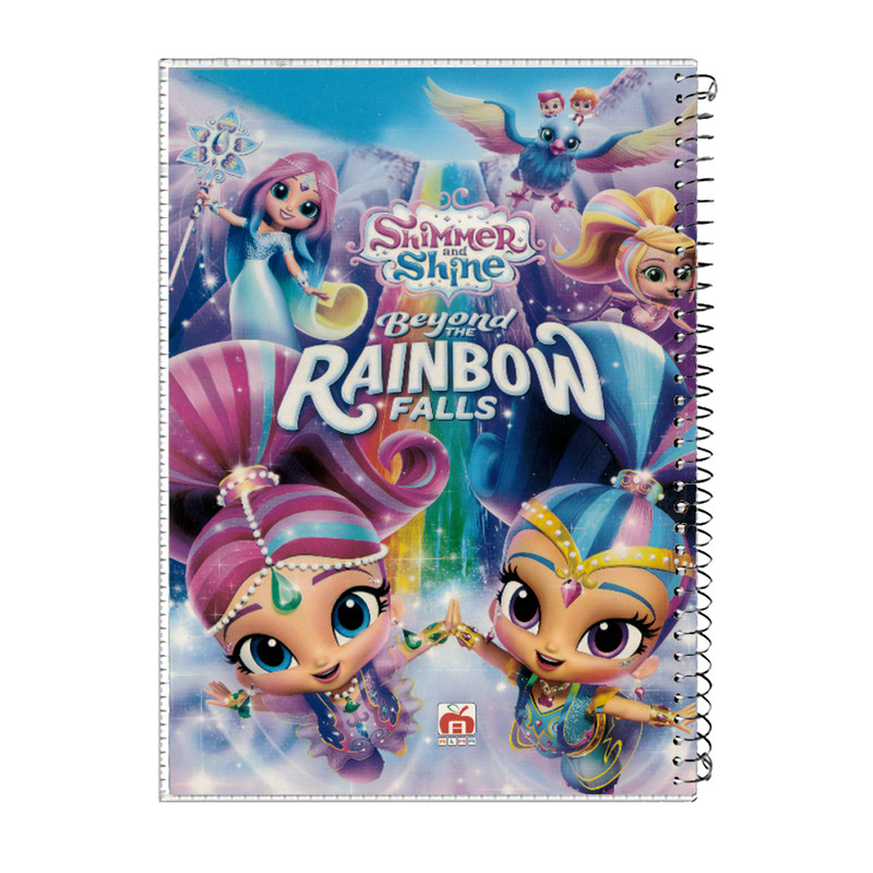 دفتر مشق 80 برگ آلما طرح RAINBOW مدل طلقی کد 7817