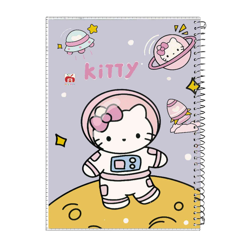 دفتر مشق 40 برگ آلما طرح KITTY مدل جلد طلقی کد 7417