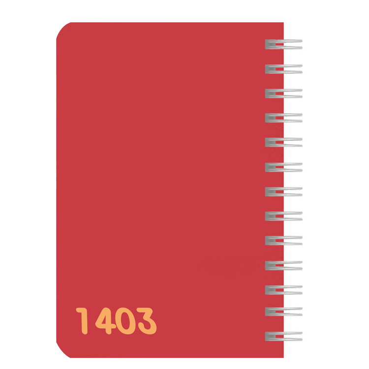 تقویم جیبی سال 1403 طرح color مدل طلقی