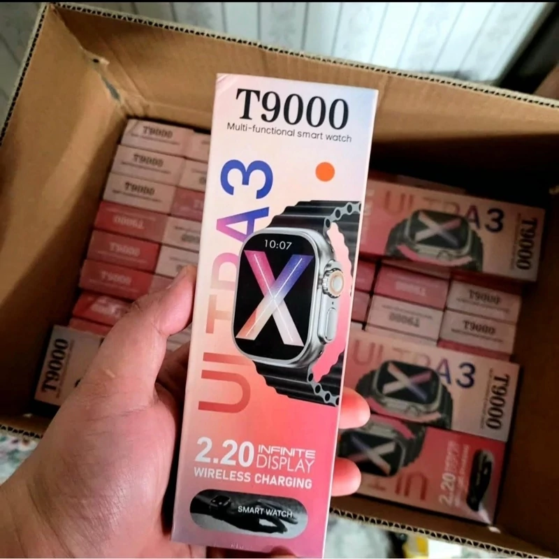ساعت هوشمند T9000 ultra 3 اصلی 2024 بالاترین بازار ++A اورجینال تمام صحفه