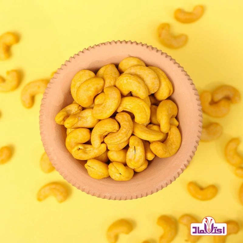 بادام هندی زعفرانی اعلا 500 گرمی اعتماد  تازه و خوشمزه