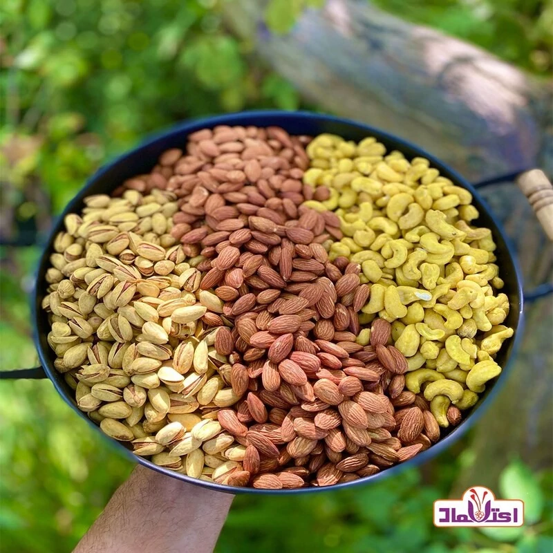 آجیل  سه مغز زعفرانی یک کیلویی اعتماد  ویژه و تازه