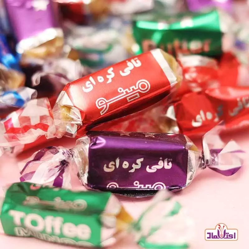 تافی کره ای سه ستاره  یک کیلویی مینو
