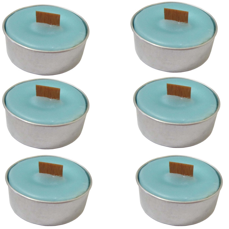 شمع وارمر مدل فیتیله چوبی معطر نعنا بسته 6 عددی