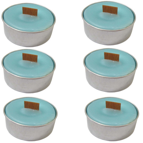 شمع وارمر مدل فیتیله چوبی معطر نعنا بسته 6 عددی
