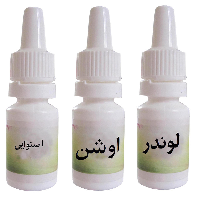 اسانس شمع مدل اوشن و استوایی و لوندر حجم 10 میلی لیتر بسته 3 عددی