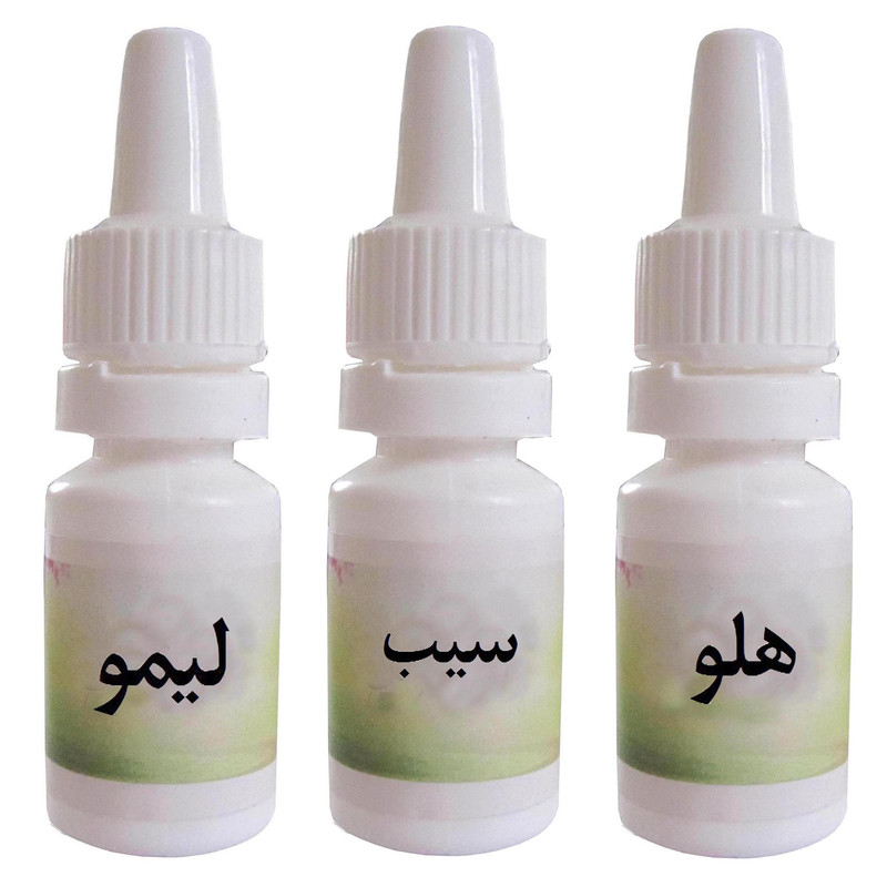 اسانس شمع مدل سیب و هلو و لیمو حجم 10 میلی لیتر بسته 3 عددی