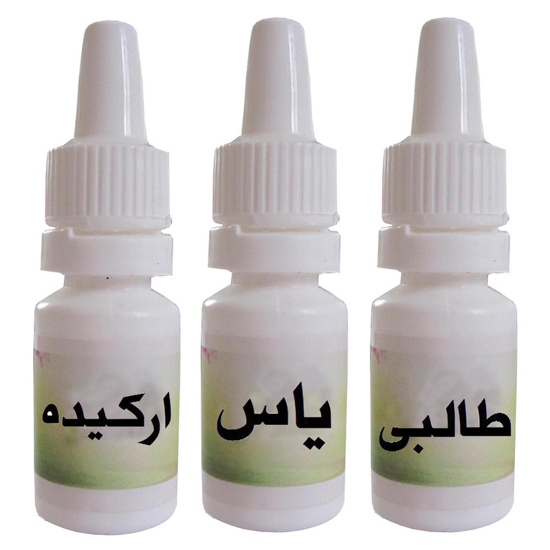 اسانس شمع مدل یاس و طالبی و ارکیده حجم 10 میلی لیتر بسته 3 عددی