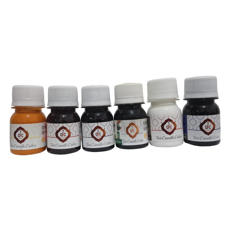 رنگ تزیین شمع جی اف سی مدل h105 حجم 30 میلی لیتر بسته 6 عددی