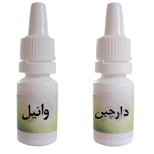 اسانس شمع مدل دارچین و وانیل حجم 10 میلی گرم بسته 2 عددی