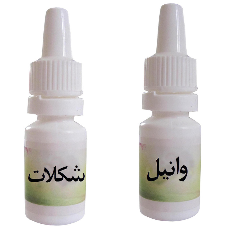 اسانس شمع مدل شکلات و وانیل حجم 10 میلی لیتر بسته 2 عددی