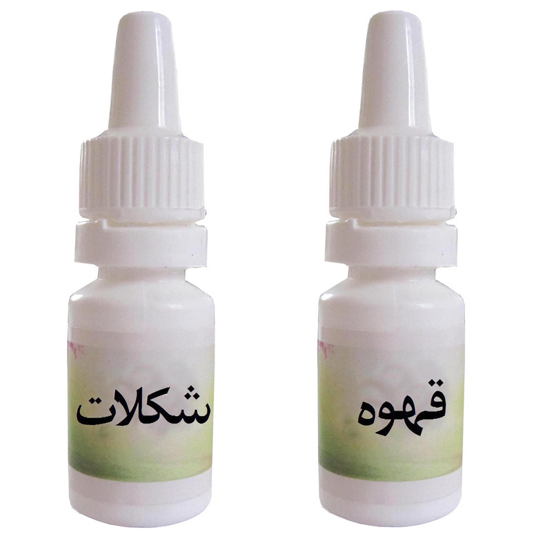 اسانس شمع مدل شکلات و قهوه حجم 10 میلی لیتر بسته 2 عددی
