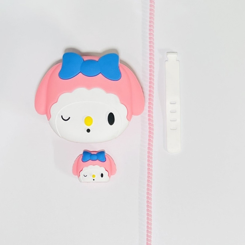محافظ کابل طرح فانتزی خرگوش مدل My Melody به همراه محافظ شارژر دیواری مجموعه 4 عددی