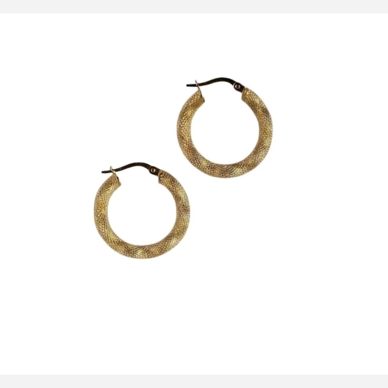 گوشواره طلا 18عیار پوست ماری موج