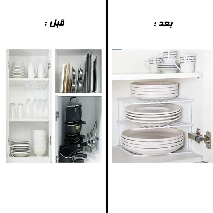 ارگانایزر سالوت مدل راف نظم دهنده گوشه کابینتی دو طبقه بسته دو عددی