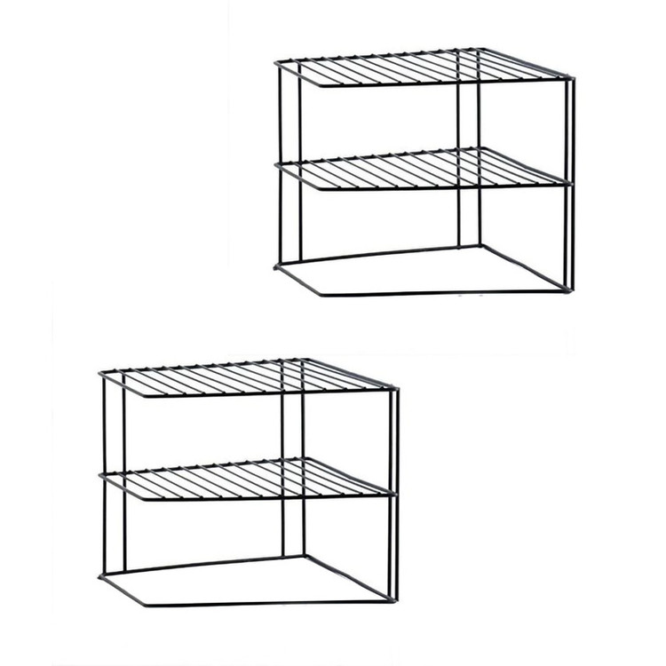 ارگانایزر سالوت مدل راف نظم دهنده گوشه کابینتی دو طبقه بسته دو عددی