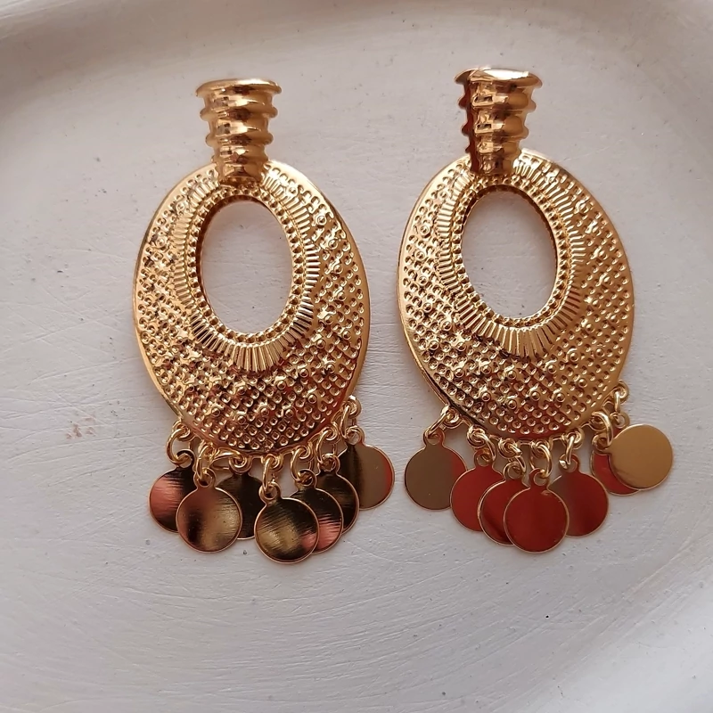 گوشواره سنتی گوشواره اویز سکه وارداتی