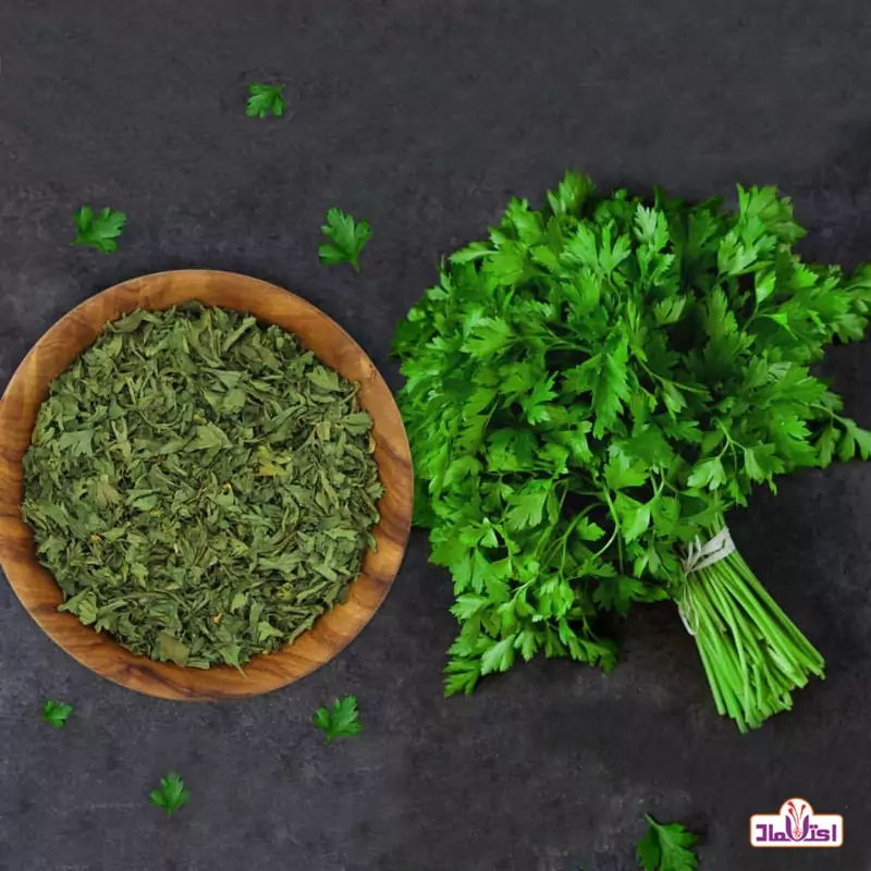 جعفری خشک اعلا 50 گرمی اعتماد امسالی و تازه(سبزی جعفری)