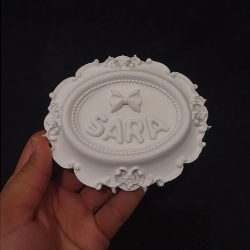 استند حروف دکوری جنس سنگ مصنوعی ، استند قاب بیضی حروف دکوری ، حروف استند