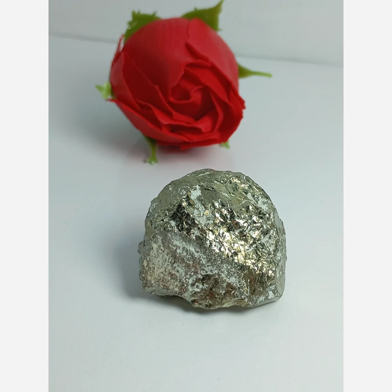 سنگ راف پیریت خوشرنگ طبیعی طلایی