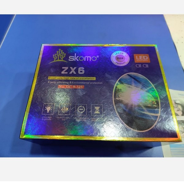 لامپ هدلایت خودرو لنزو اسکومو مدل ZX6 پایه H4 بسته دو عددی