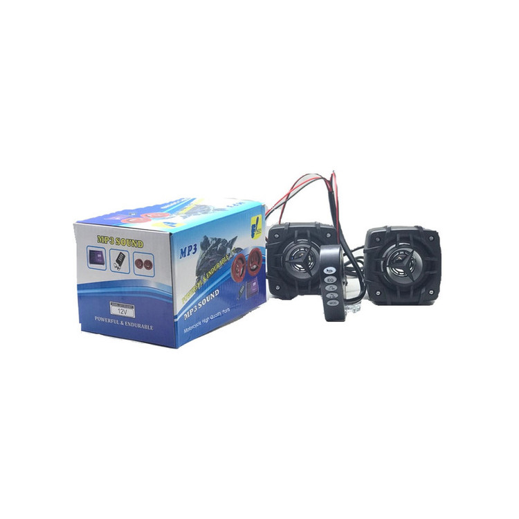 سیستم صوتی پخش کننده موتور سیکلت مدل MP3 SOUND N01 مجموعه 2 عددی